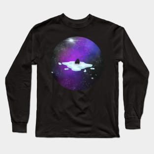 Penguin couple stargazing Long Sleeve T-Shirt